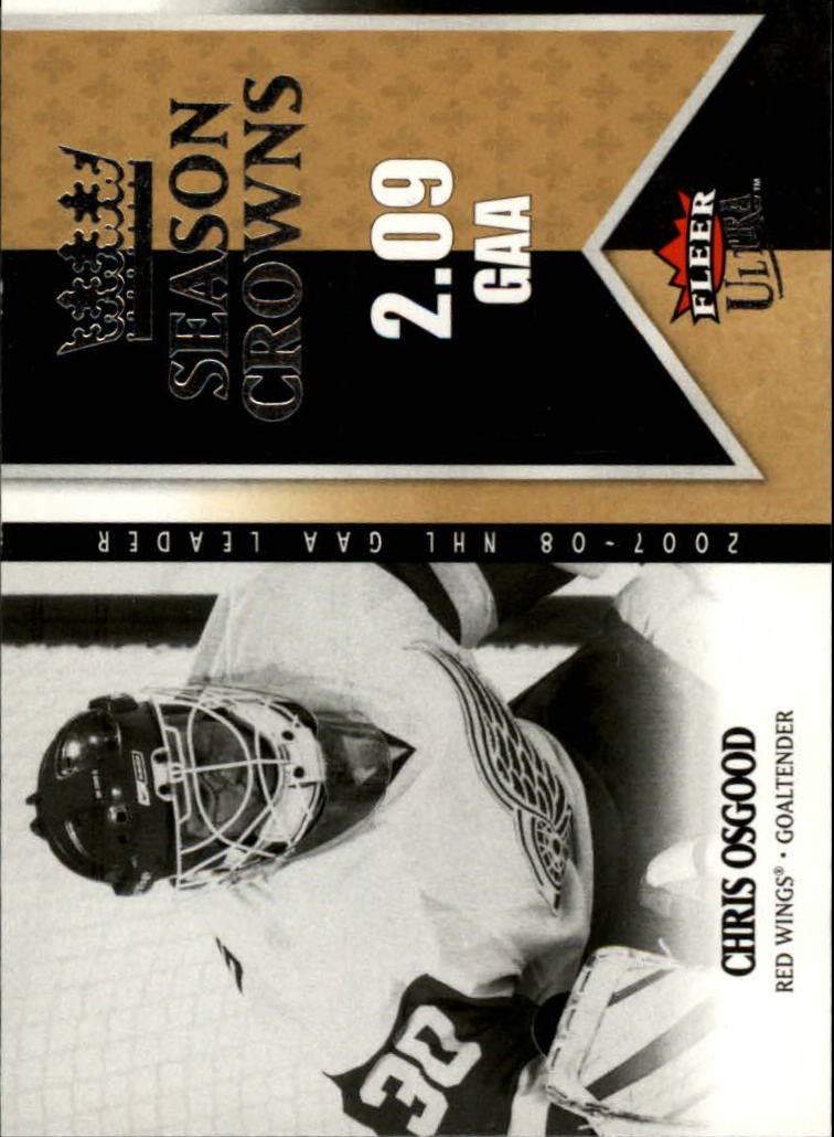 2008-09 Ultra Season Crowns #SC6 Chris Osgood (10-X62-RED WINGS)