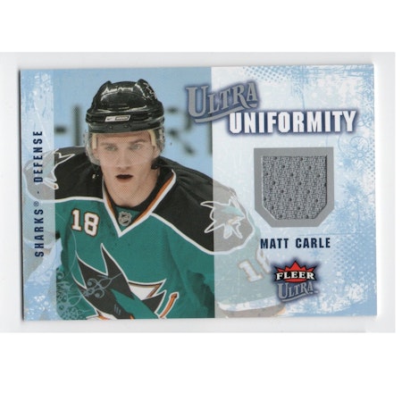 2008-09 Ultra Uniformity #UACM Matt Carle (25-X6-SHARKS)