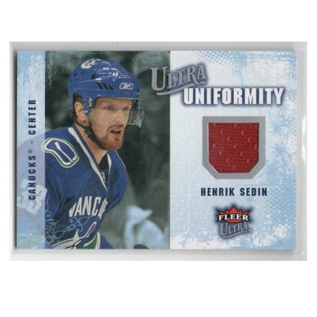2008-09 Ultra Uniformity #UAHS Henrik Sedin (30-X225-GAMEUSED-CANUCKS)