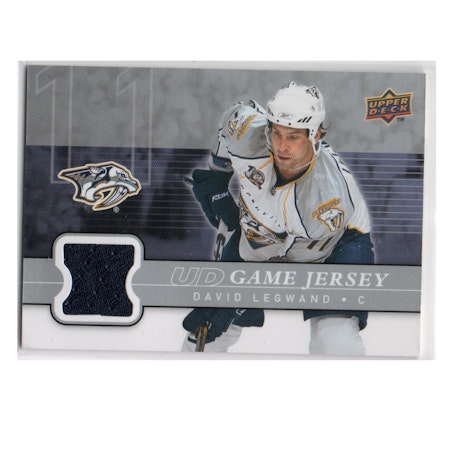 2008-09 Upper Deck Game Jerseys #GJDL David Legwand (25-X233-GAMEUSED-PREDATORS)