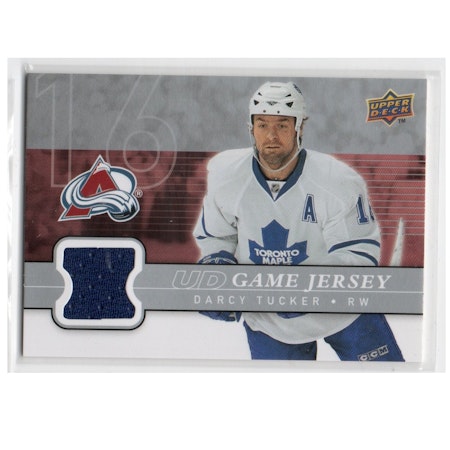 2008-09 Upper Deck Game Jerseys #GJDT Darcy Tucker (25-X157-GAMEUSED-AVALANCHE-MAPLE LEAFS)