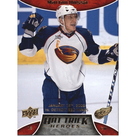 2008-09 Upper Deck Hat Trick Heroes #HT13 Marian Hossa (10-X128-RED WINGS)