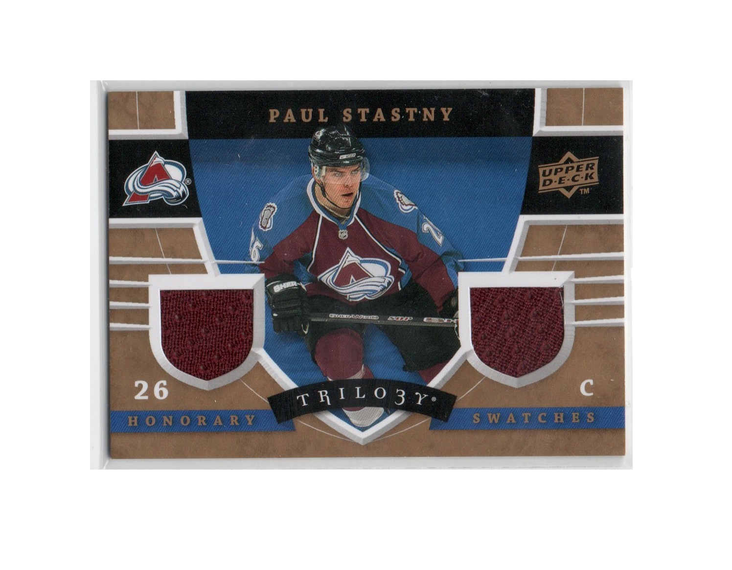 2008-09 Upper Deck Trilogy Honorary Swatches #HSPS Paul Stastny (30-X234-GAMEUSED-AVALANCHE)