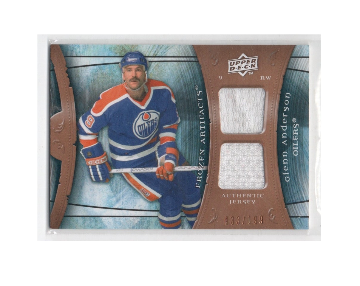 2009-10 Artifacts Frozen Artifacts #FAGA Glenn Anderson (30-X156-GAMEUSED-SERIAL-OILERS)
