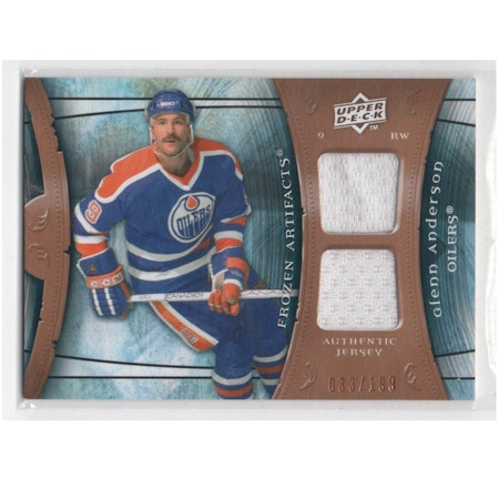 2009-10 Artifacts Frozen Artifacts #FAGA Glenn Anderson (30-X156-GAMEUSED-SERIAL-OILERS)