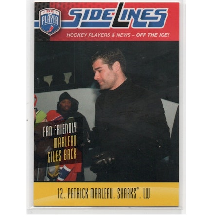 2009-10 Be A Player Sidelines #S40 Patrick Marleau (10-X164-SHARKS)