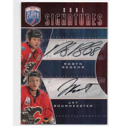 2009-10 Be A Player Signatures Duals #S2RB Robyn Regehr Jay Bouwmeester (50-X267-FLAMES)