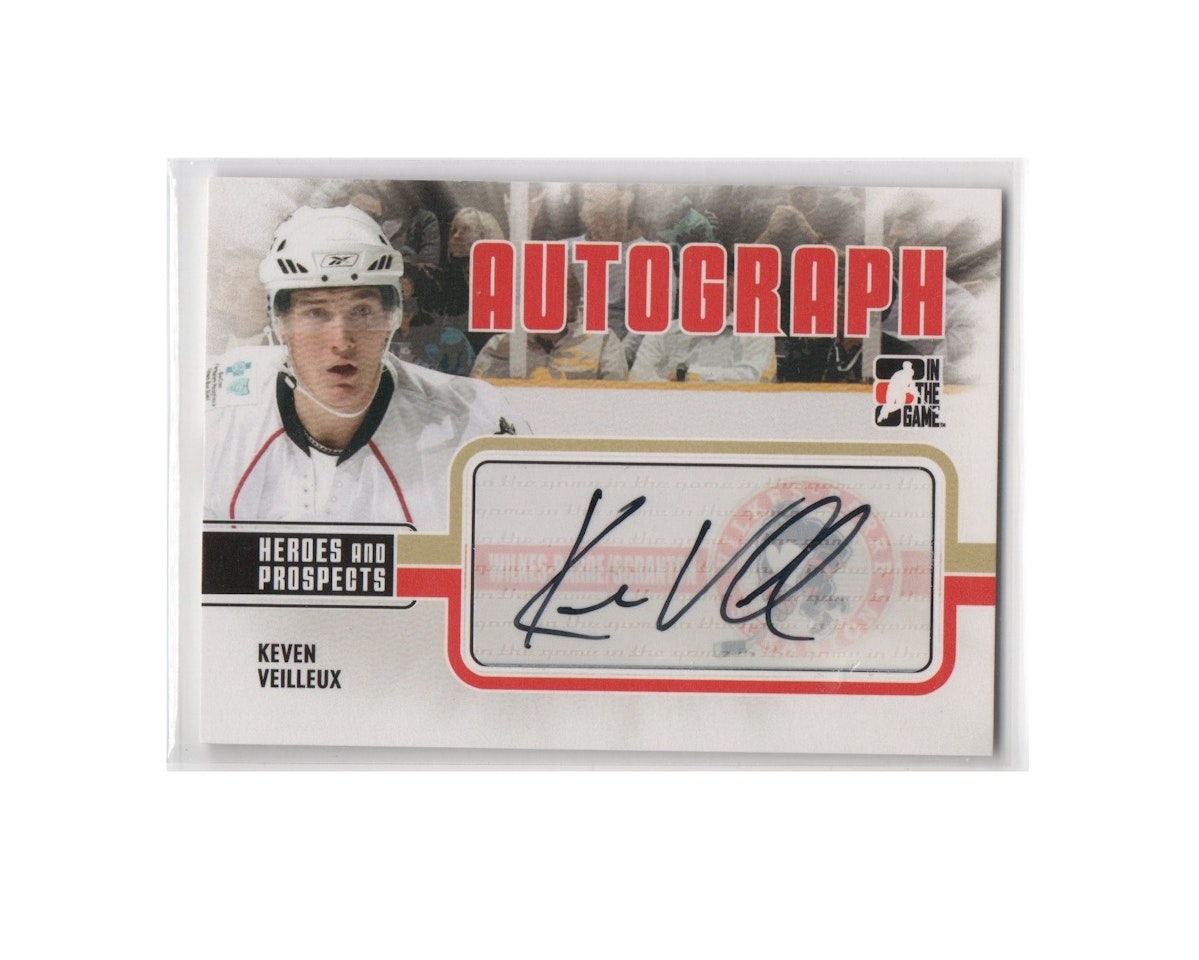 2009-10 ITG Heroes and Prospects Autographs #AKV Keven Veilleux (25-X73-OTHERS)