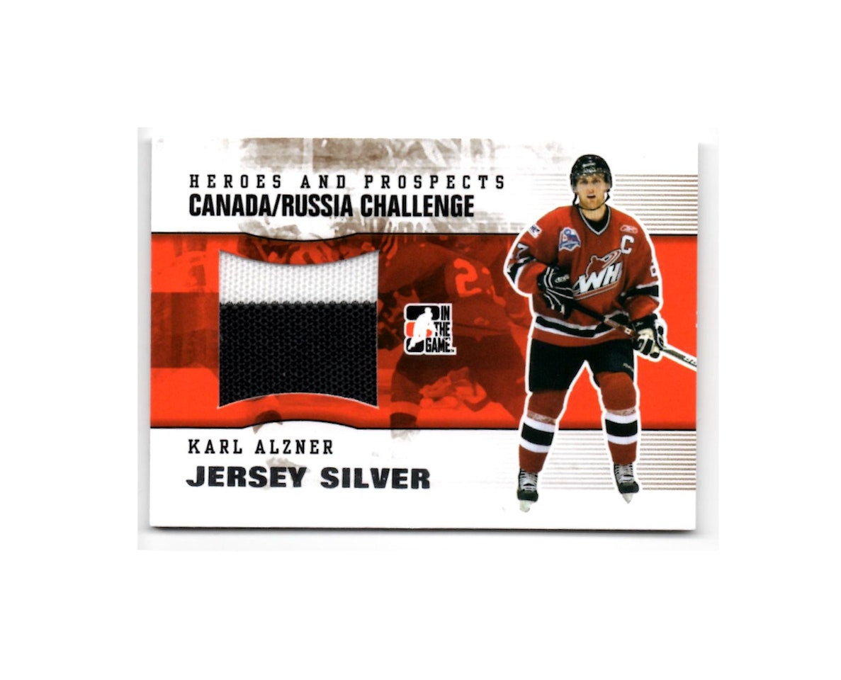 2009-10 ITG Heroes and Prospects Subway Series Jerseys Silver #CRM34 Karl Alzner (50-X39-CAPITALS)