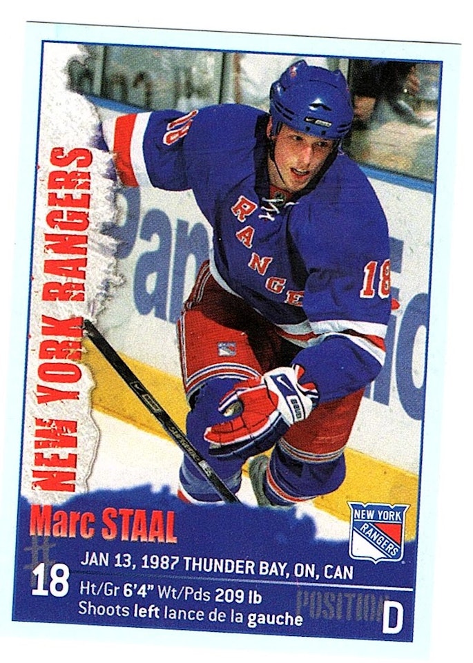 2009-10 Panini Stickers #96 Marc Staal (5-X129-RANGERS)