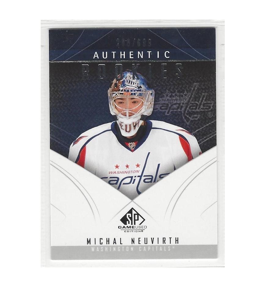 2009-10 SP Game Used #131 Michal Neuvirth RC (40-X136-CAPITALS)
