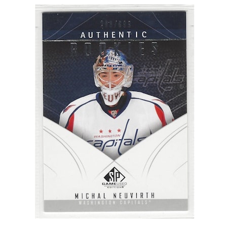 2009-10 SP Game Used #131 Michal Neuvirth RC (40-X136-CAPITALS)