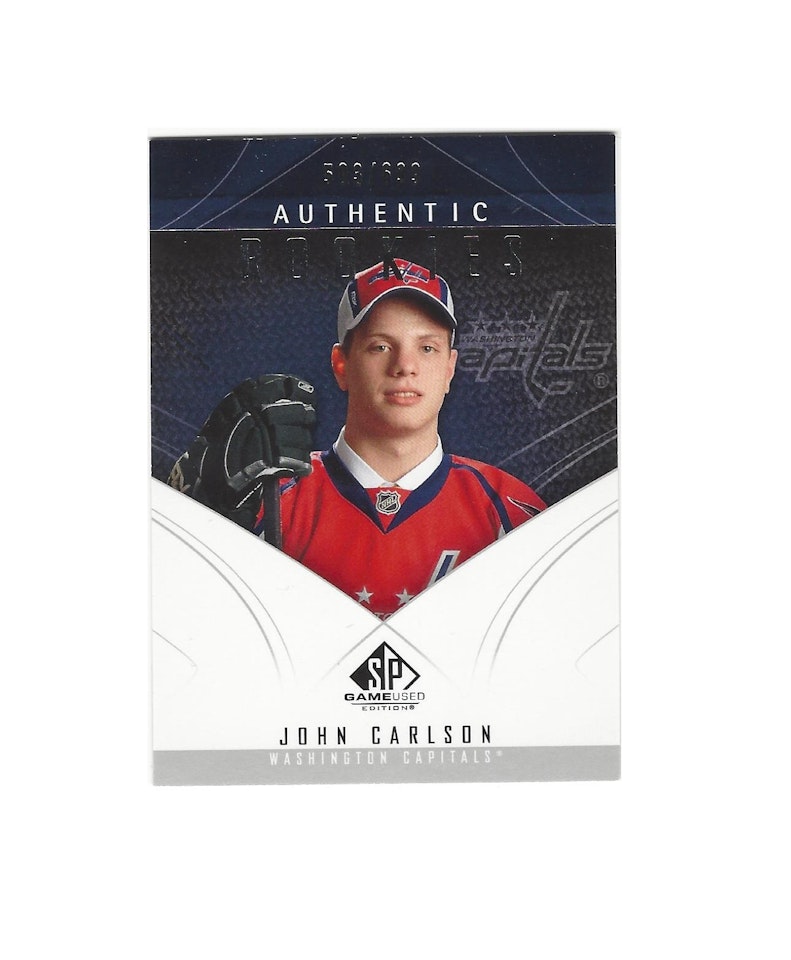 2009-10 SP Game Used #132 John Carlson RC (100-X125-CAPITALS)