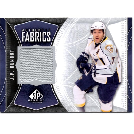 2009-10 SP Game Used Authentic Fabrics #AFJD J.P. Dumont (40-X39-PREDATORS)