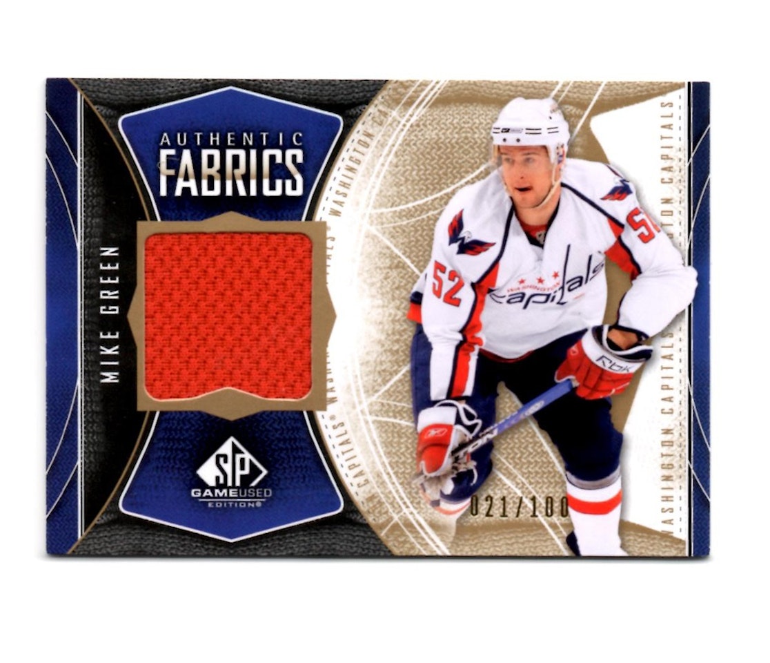 2009-10 SP Game Used Authentic Fabrics Gold #AFGR Mike Green (40-X85-CAPITALS)