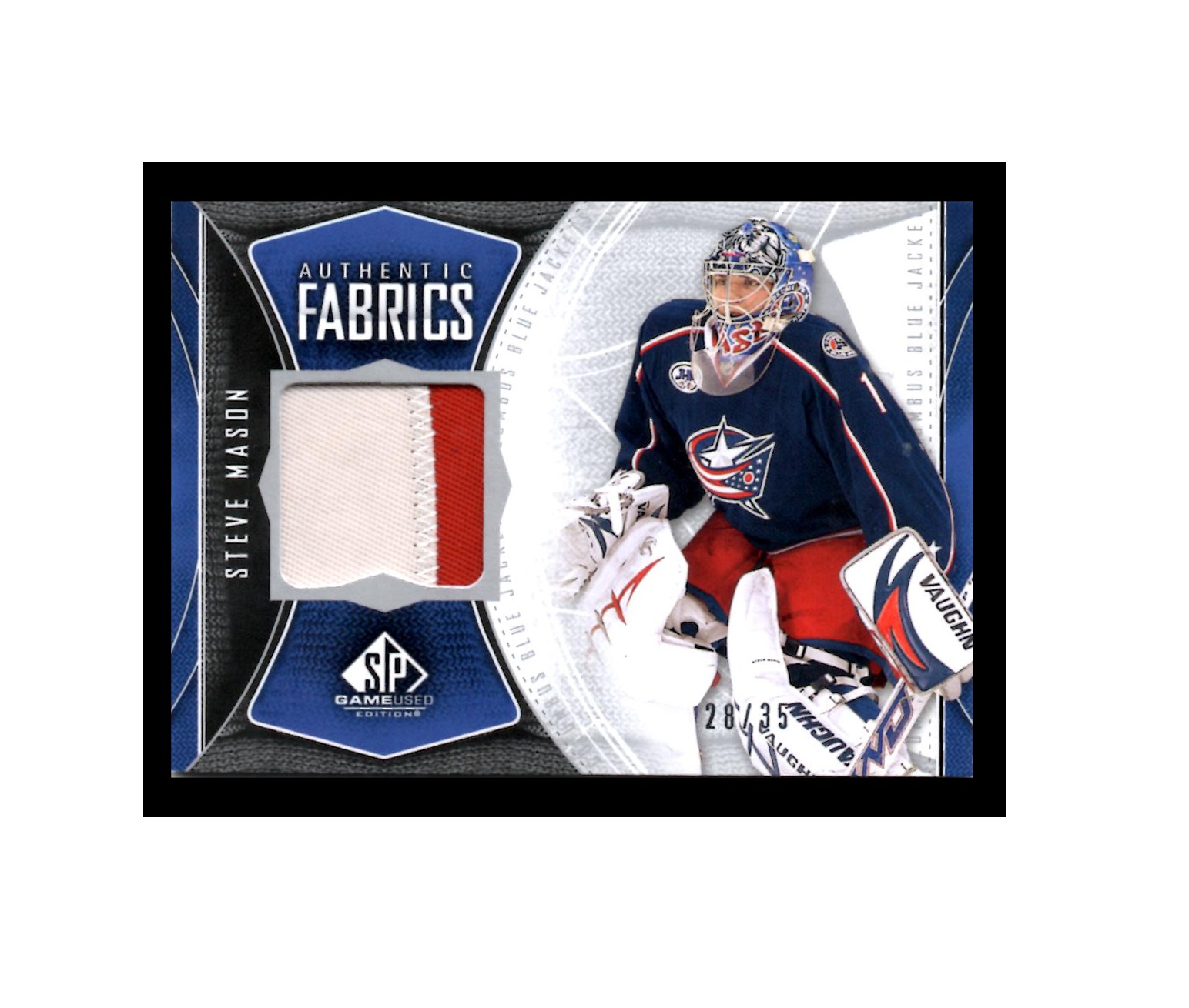2009-10 SP Game Used Authentic Fabrics Patches #AFSM Steve Mason (100-X81-BLUEJACKETS)