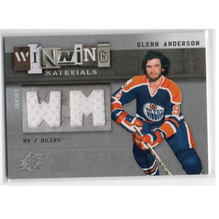 2009-10 SPx Winning Materials #WMGA Glenn Anderson (40-X258-OILERS)