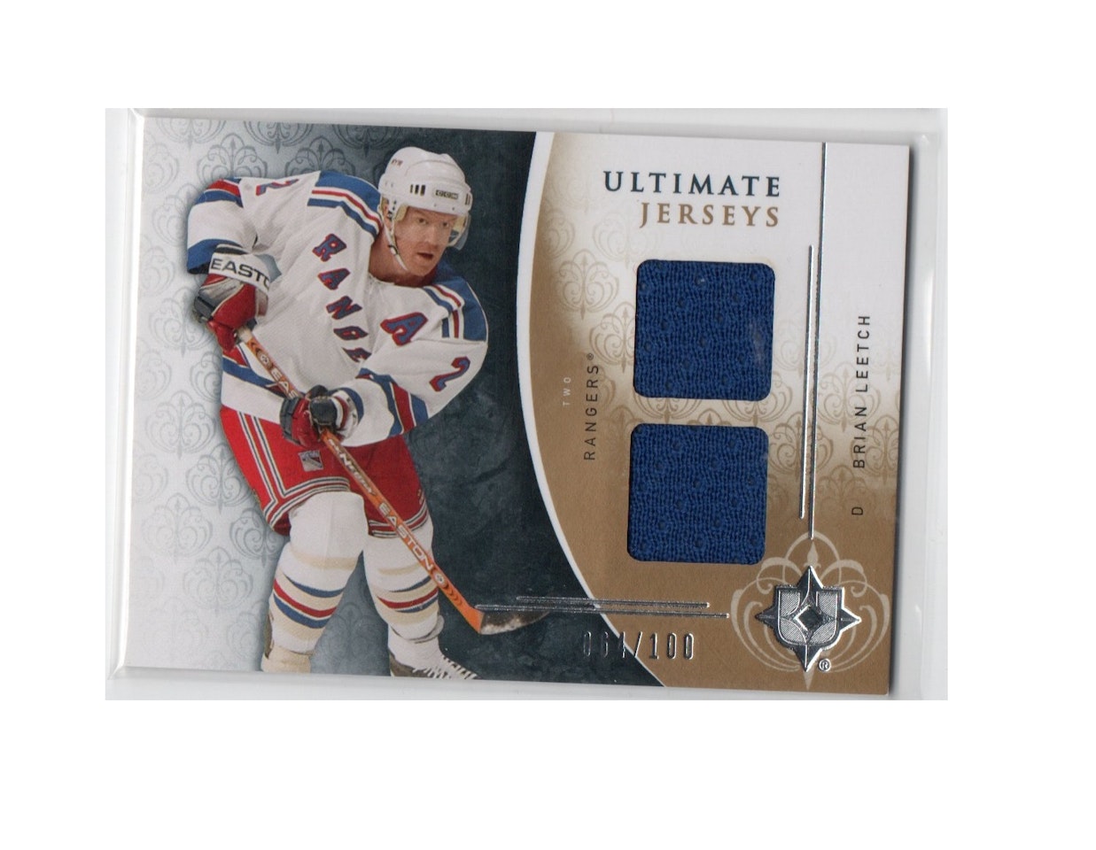 2009-10 Ultimate Collection Ultimate Jerseys #UJBL Brian Leetch (40-X232-GAMEUSED-SERIAL-RANGERS)