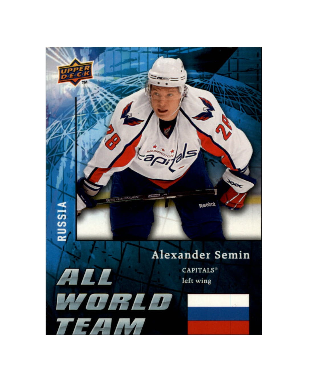 2009-10 Upper Deck All World #AW4 Alexander Semin (15-X91-CAPITALS)