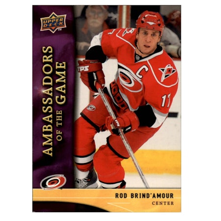 2009-10 Upper Deck Ambassadors of the Game #AG9 Rod Brind`Amour (20-X161-HURRICANES)