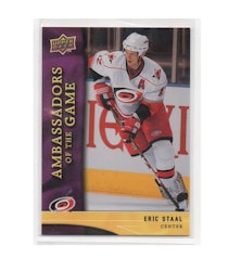 2009-10 Upper Deck Ambassadors of the Game #AG14 Eric Staal (25-X161-HURRICANES)