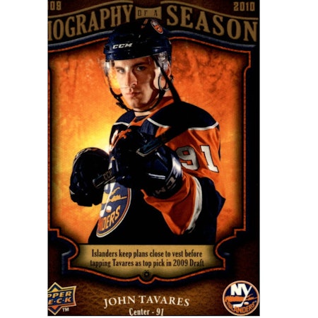 2009-10 Upper Deck Biography of a Season #BOS4 John Tavares (15-X191-ISLANDERS)