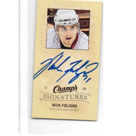 2009-10 Upper Deck Champ's Signatures #CSFO Nick Foligno (40-X227-AUTOGRAPH-SENATORS)