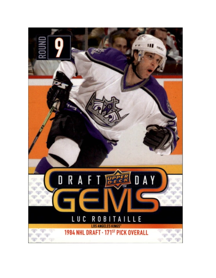 2009-10 Upper Deck Draft Day Gems #GEM5 Luc Robitaille (12-X119-NHLKINGS)