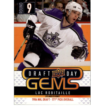 2009-10 Upper Deck Draft Day Gems #GEM5 Luc Robitaille (12-X119-NHLKINGS)