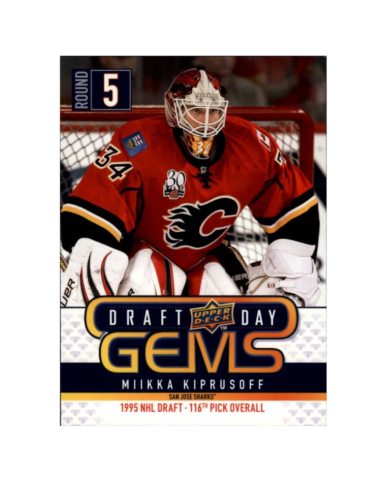 2009-10 Upper Deck Draft Day Gems #GEM24 Miikka Kiprusoff (10-X119-FLAMES)