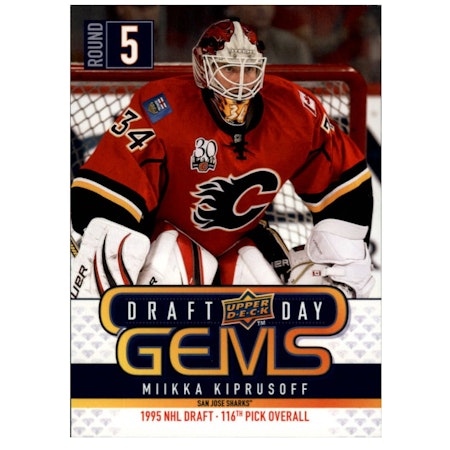 2009-10 Upper Deck Draft Day Gems #GEM24 Miikka Kiprusoff (10-X119-FLAMES)