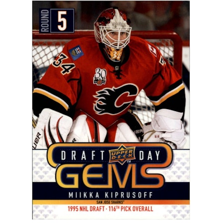 2009-10 Upper Deck Draft Day Gems #GEM24 Miikka Kiprusoff (10-X192-FLAMES)