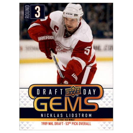 2009-10 Upper Deck Draft Day Gems #GEM25 Nicklas Lidstrom (15-X161-RED WINGS)