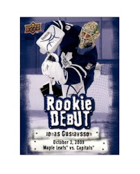 2009-10 Upper Deck Rookie Debuts #RD5 Jonas Gustavsson (10-X188-MAPLE LEAFS)