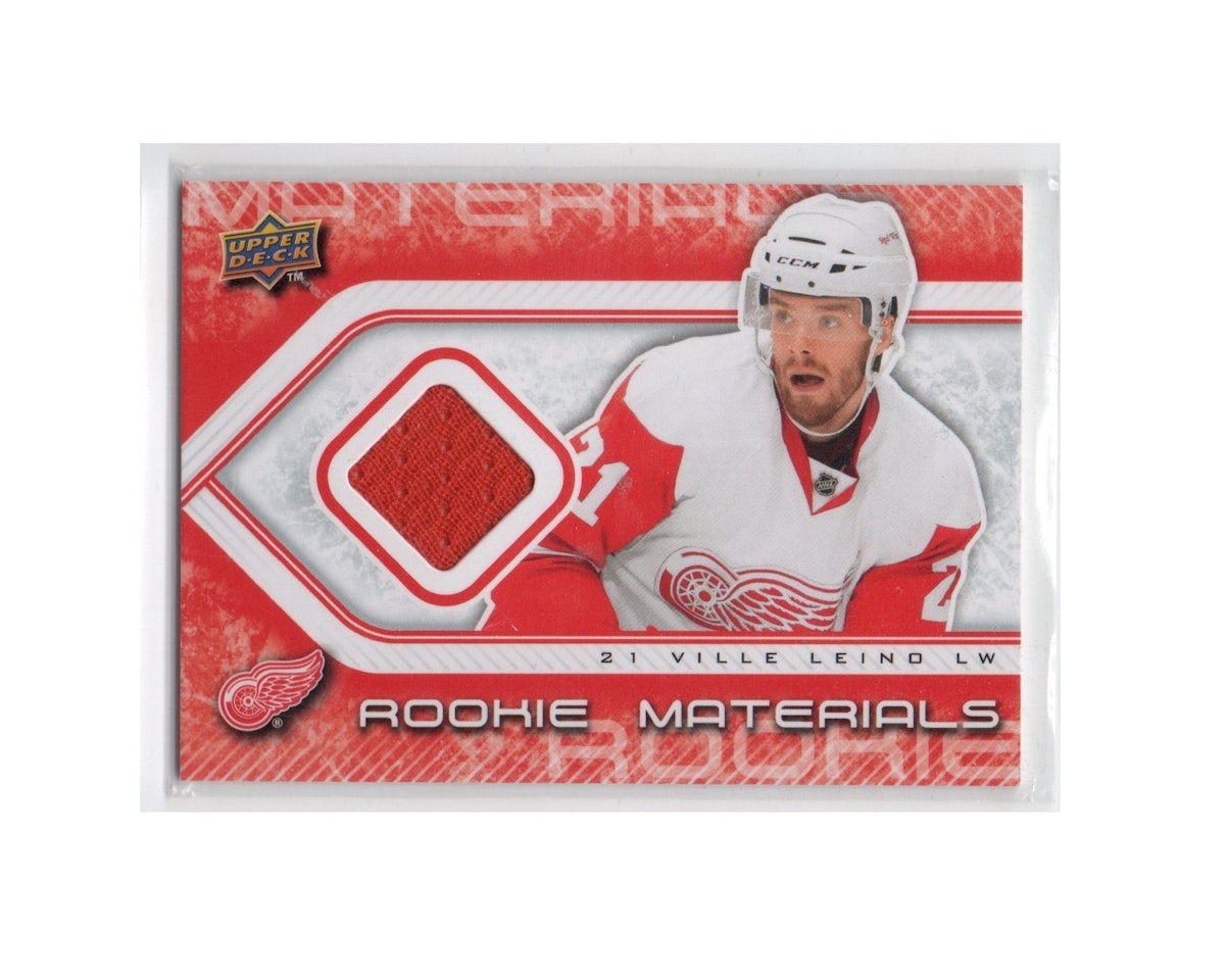 2009-10 Upper Deck Rookie Materials #RMVL Ville Leino (25-X156-GAMEUSED-RC-RED WINGS)