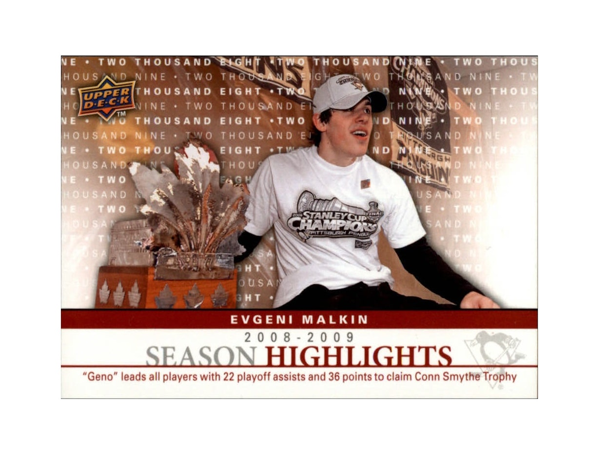 2009-10 Upper Deck Season Highlights #SH6 Evgeni Malkin (12-X188-PENGUINS)