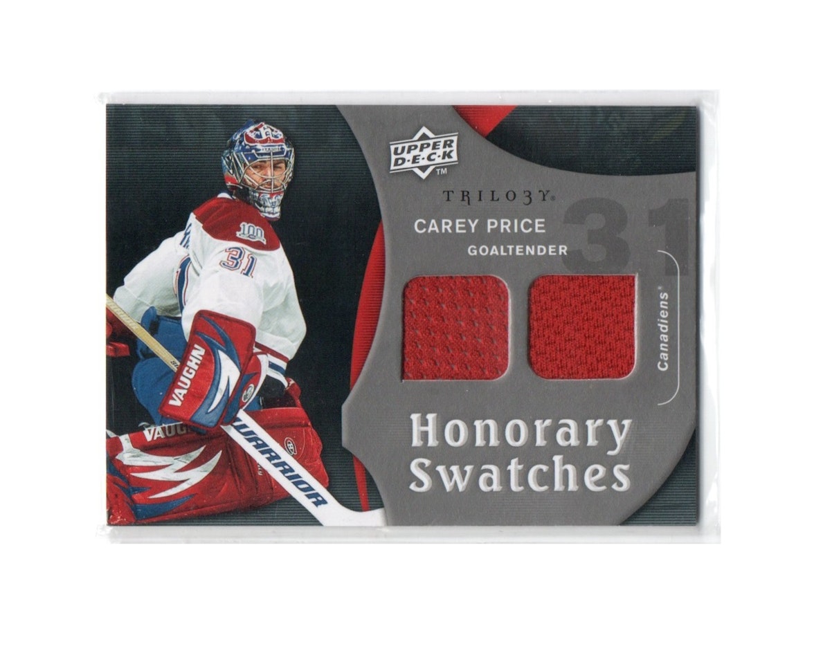 2009-10 Upper Deck Trilogy Honorary Swatches #HSCP Carey Price (150-X260-CANADIENS)