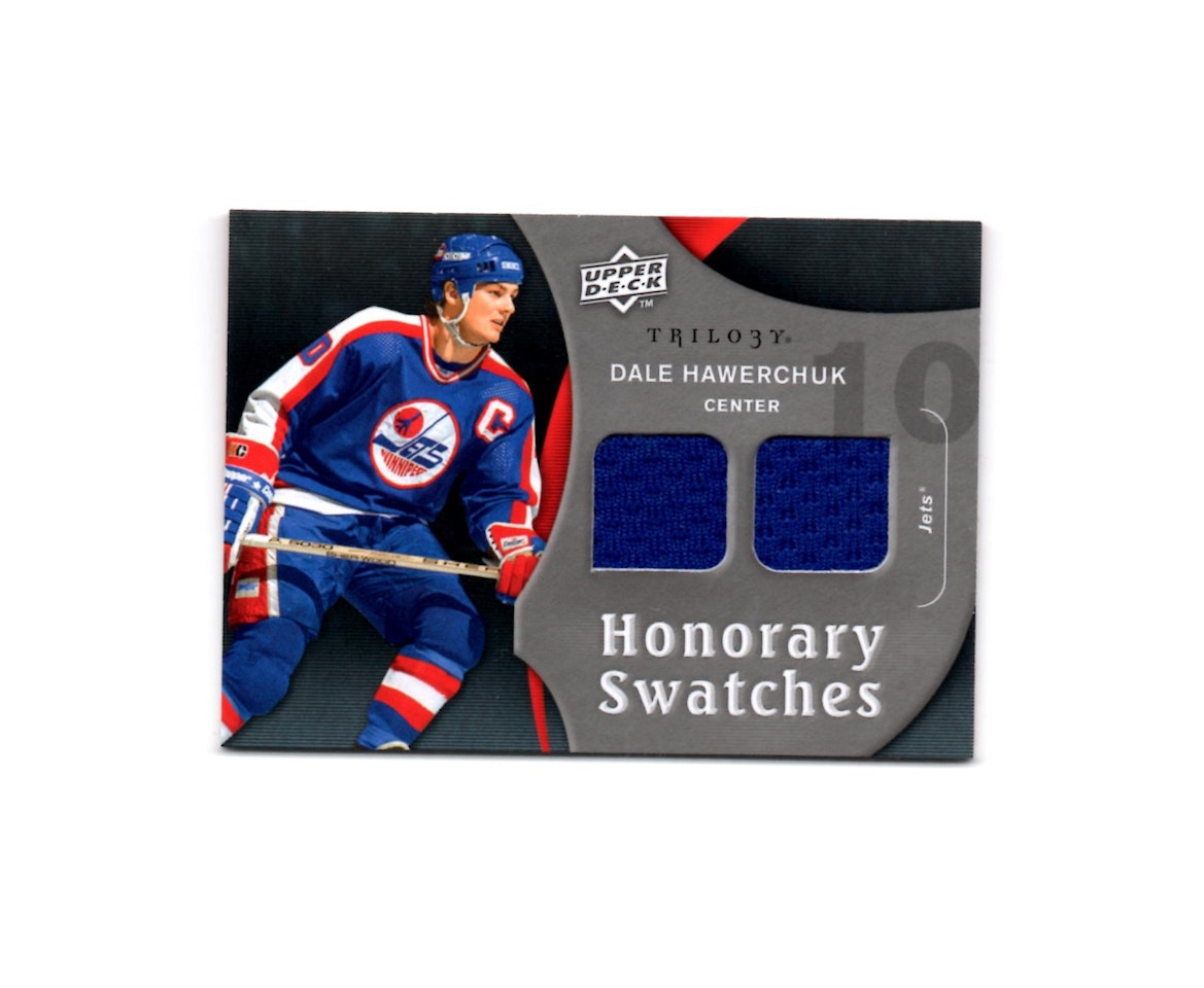 2009-10 Upper Deck Trilogy Honorary Swatches #HSDH Dale Hawerchuk (50-X3-NHLJETS)