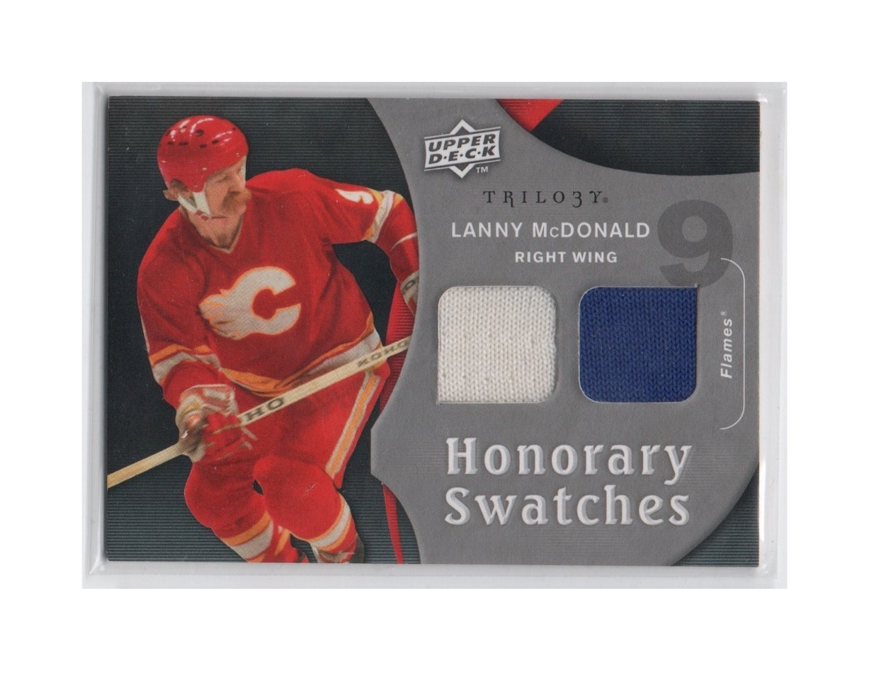 2009-10 Upper Deck Trilogy Honorary Swatches #HSLM Lanny McDonald (40-D7-FLAMES)