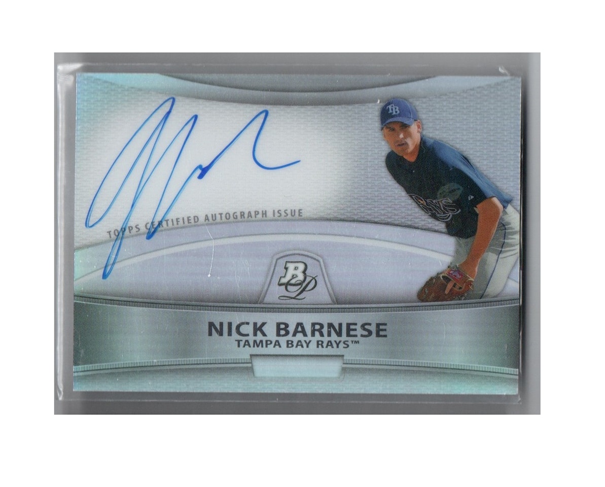 2010 Bowman Platinum Prospect Autographs Refractors #NB Nick Barnese (30-X274-MLBRAYS)