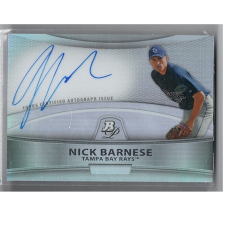 2010 Bowman Platinum Prospect Autographs Refractors #NB Nick Barnese (30-X274-MLBRAYS)