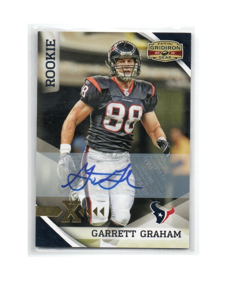 2010 Panini Gridiron Gear Autographs Gold X's #193 Garrett Graham (40-X241-NFLTEXANS)