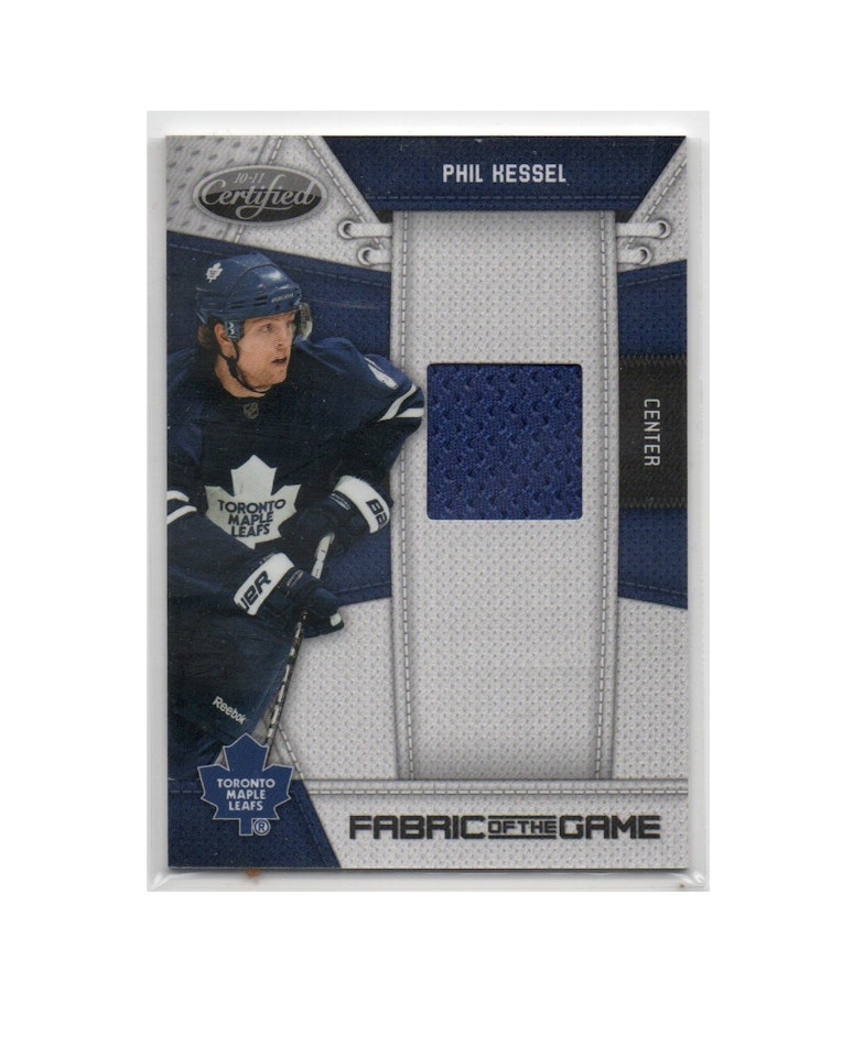 2010-11 Certified Fabric of the Game #PKE Phil Kessel (30-X224-GAMEUSED-SERIAL-MAPLE LEAFS)