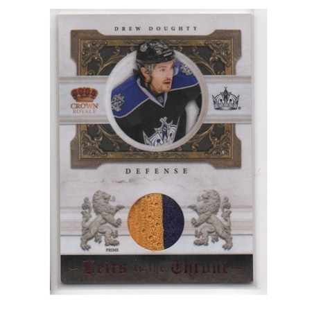 2010-11 Crown Royale Heirs to the Throne Materials Prime #DD Drew Doughty (100-X212-NHLKINGS)
