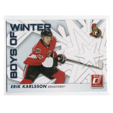 2010-11 Donruss Boys of Winter #16 Erik Karlsson (20-X158-SENATORS)