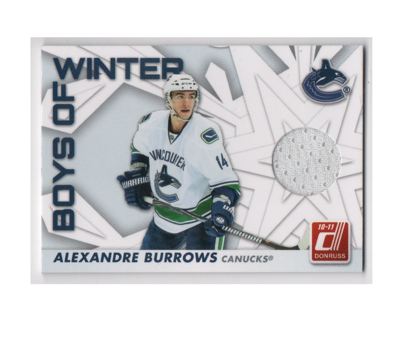2010-11 Donruss Boys of Winter Threads #1 Alexandre Burrows (30-X154-CANUCKS)