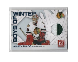 2010-11 Donruss Boys of Winter Threads Prime #27 Marty Turco (40-X228-GAMEUSED-SERIAL-BLACKHAWKS)