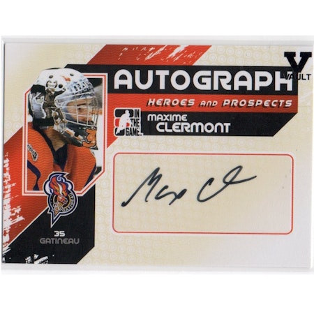 2010-11 ITG Heroes and Prospects Autographs #AMCL Maxime Clermont (30-X184-OTHERS)