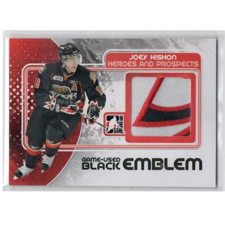 2010-11 ITG Heroes and Prospects Game Used Emblems Black #M20 Joey Hishon (100-X147-OTHERS)