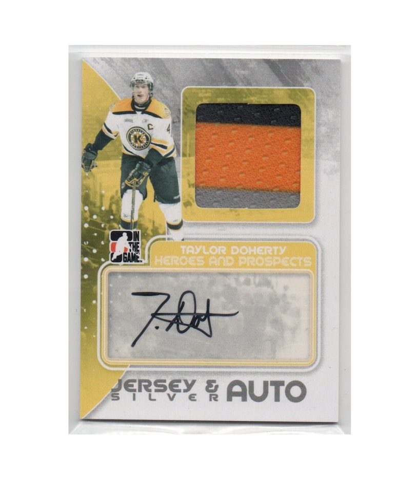 2010-11 ITG Heroes and Prospects Game Used Jerseys Autographs Silver #MATD Taylor Doherty (200-X156-OTHERS)